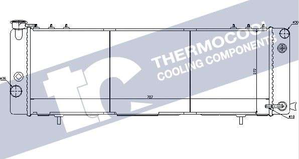 Jeep radiator-cooling-aluminium, 787x272x36