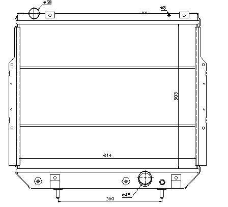 Jeep radiator-cooling-aluminium 620x500x57