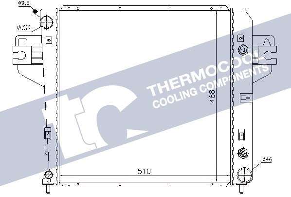 Jeep radiator-cooling-aluminium 508x508x26 man/optional automatic