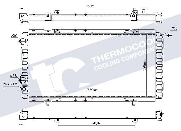 Peugeot radiator-cooling-aluminium - 790x398x34 manual