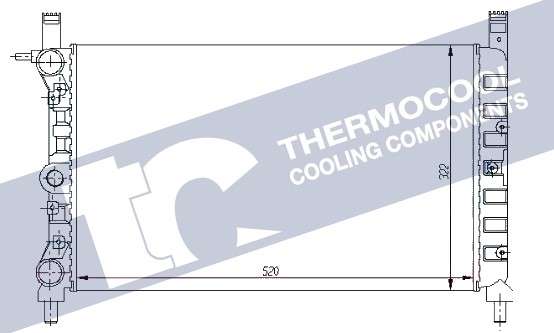 Fiat radiator-cooling-aluminium (520x322x34)
