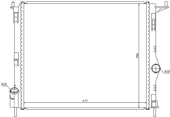 Renault radiator-cooling-aluminium 477x406x16 manual