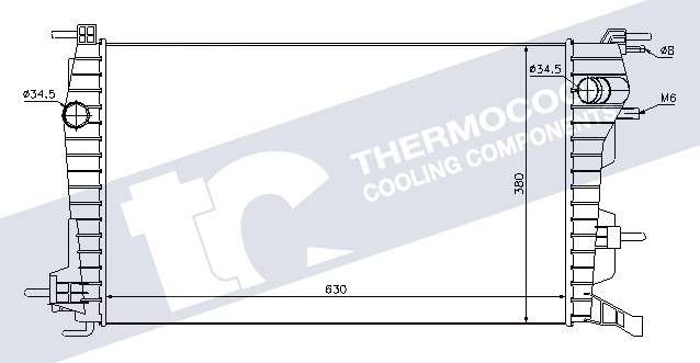 Renault radiator-cooling-aluminium (630x380x26)
