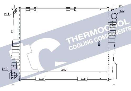 Renault radiator-cooling-aluminium 492x406x27