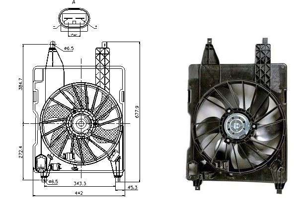 Renault Radiator fan-electric