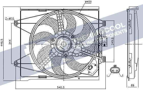 Fiat radiator fan-electric