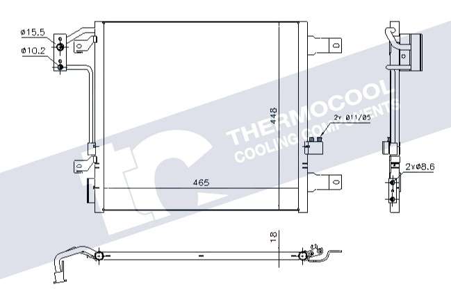 Jeep aircon condensor 465X448