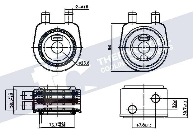 Renault oil cooler - engine
