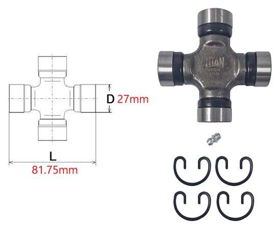 Jeep universal joint 81.75x27mm front