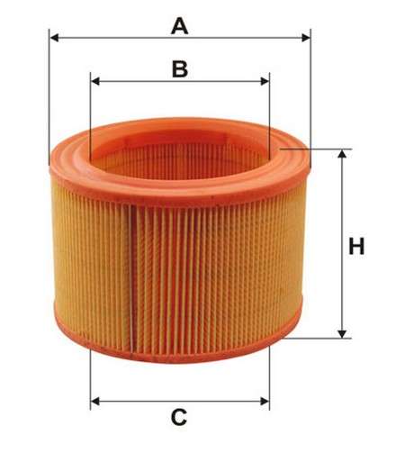 Peugeot filter - air - round (120x168x124)