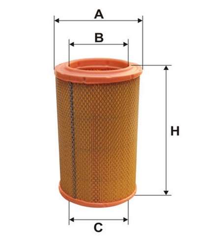 Renault filter - air - round 86x128x220