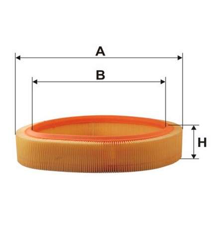 Renault filter - air - round (201x257x63)