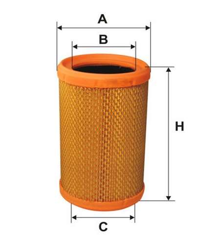Renault filter - air - round 178x107x73