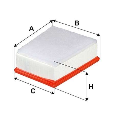 Renault filter - air - panel (219x194x85)