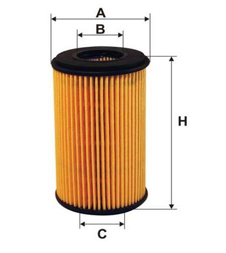 Renault filter - oil - paper element 24x53x87