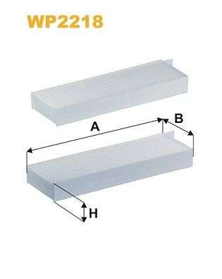 Peugeot filter - cabin - pollen -pair 255x84x30