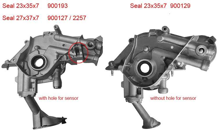 Fiat oil pump with sieve (27X37X7 WITH SENSOR)