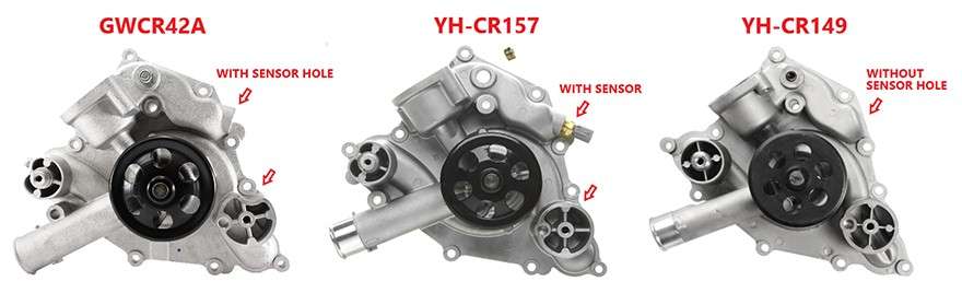 Jeep water pump (NO HOLE FOR SENSOR)