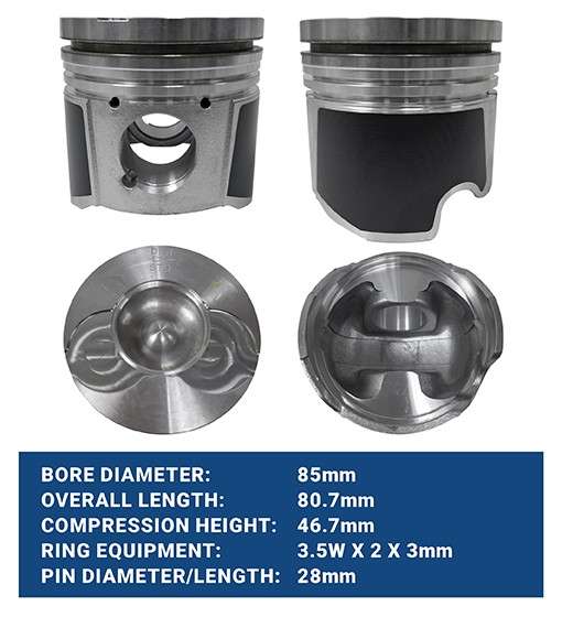 Citroen piston w/o rings 1 cyl - 3.5Wx2x3 38mm BOWL (Size: 000)