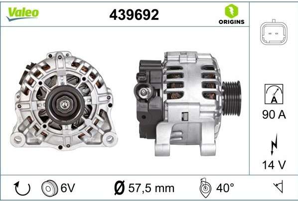 Citroen alternator 90A 6PK