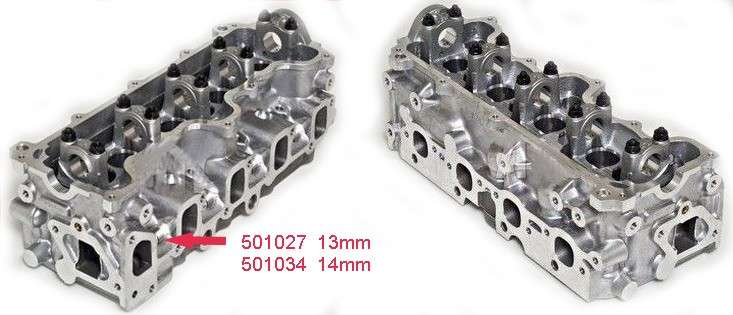 Opel cylinder head w/out valves PC CHAMB PORT 13MM