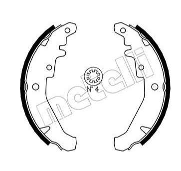 Fiat brake shoe set - rear 185X29 Palio