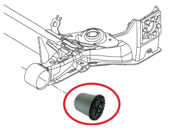 Opel axle bush - rear 10.1mm ID hatchback/sedan