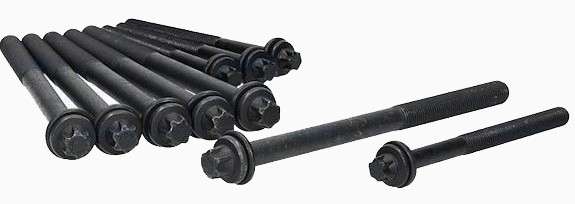 Fiat cyl head stretch bolt set (10) (6x191mm/4x132mm M14)