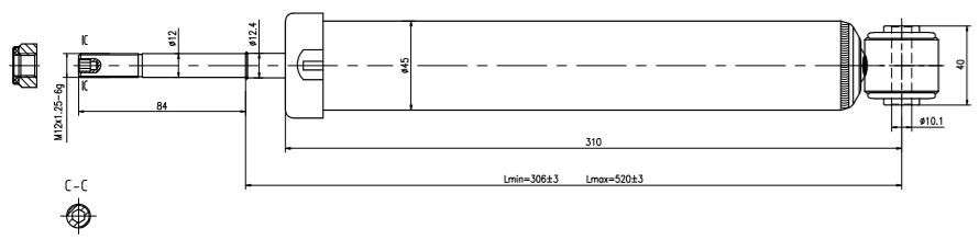 Fiat Gold shock absorber-gas-rear L or R (palio hatch/siena)