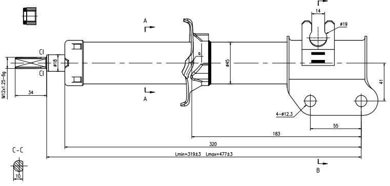 Chery Gold shock absorber-gas-front right