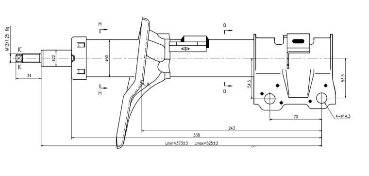 Chery Gold shock absorber-gas-front left