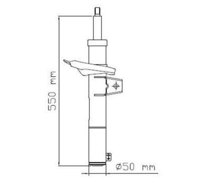 Audi GOLD shock absorber-gas - front L/R 50mm THICK