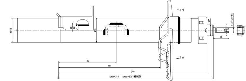 Land Rover Gold shock absorber-gas-rear right std suspension