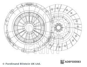 Fiat clutch kit for solid f/w 2pc 235x20