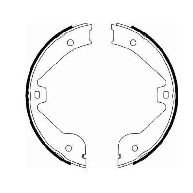 Land Rover brake shoes-hand/parking brake 210x31