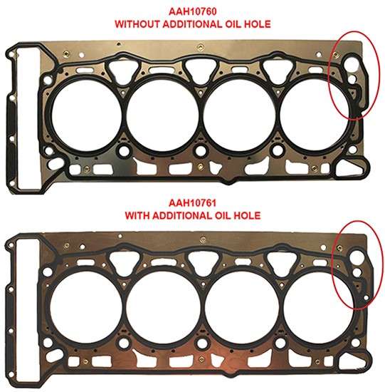 Audi cylinder head gasket - MLS W/OUT ADDITIONAL OIL HOLE