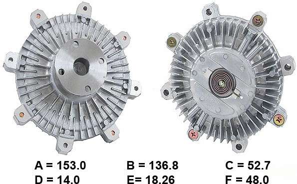 Chery fan clutch, BASE 62mm