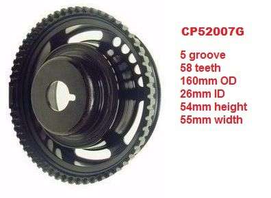 Opel crankshaft pulley-micro-V belt 160x55 5PK