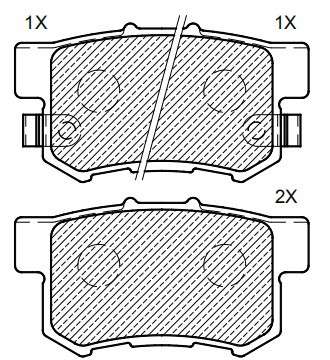 GWM/Haval brake pad set - rear 89x15/47