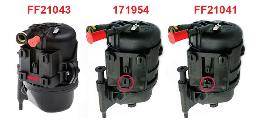 Land Rover filter - fuel - EFI + sensor - MOUNTING 4 VERTICAL SLOTS