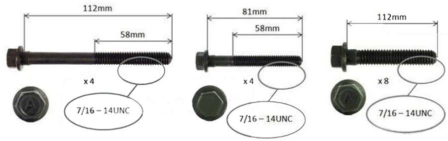 Opel cyl head stretch bolt set (16)