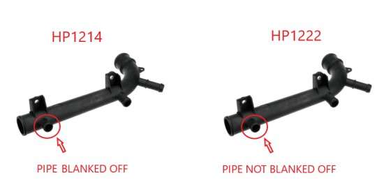 Opel heater water return pipe