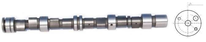 Opel camshaft - standard 2 THREADED HOLES