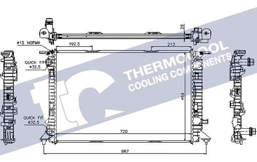 Audi radiator-cooling-aluminium, 720x469x26 manual