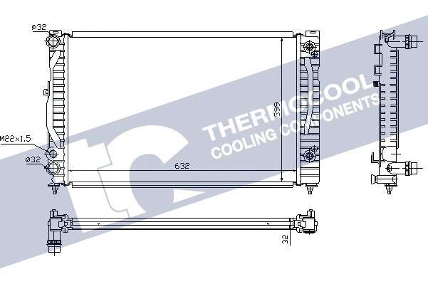 Audi radiator-cooling-aluminium 632x398x32 automatic