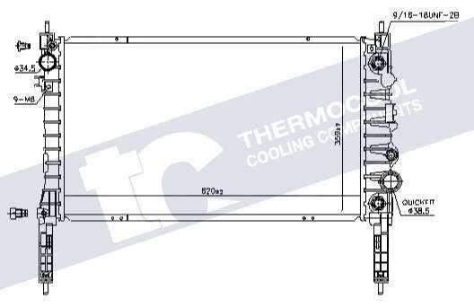 Opel radiator-cooling-aluminium 620x359x26 automatic transmission
