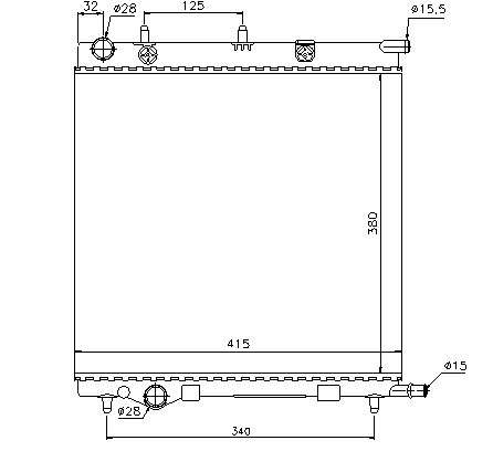 Citroen radiator-cooling-aluminium 380x402x26