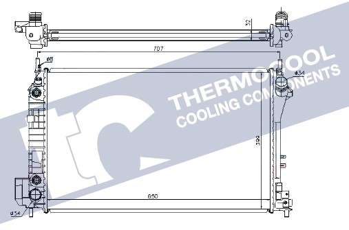Fiat radiator-cooling-aluminium (650x399x34)