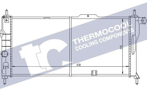 Opel radiator-cooling-aluminium 630x322x23 manual
