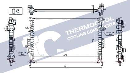 Land Rover radiator-cooling-aluminium 670x449x26 automatic